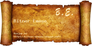 Bitner Emese névjegykártya